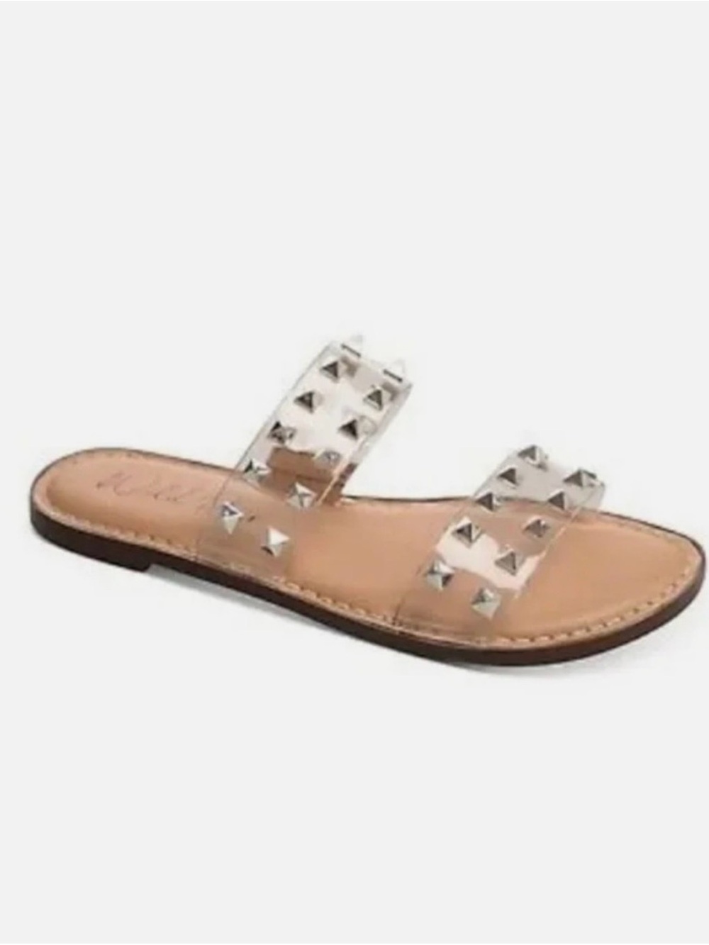 Wild Pair Clear Studded Slide Sandals